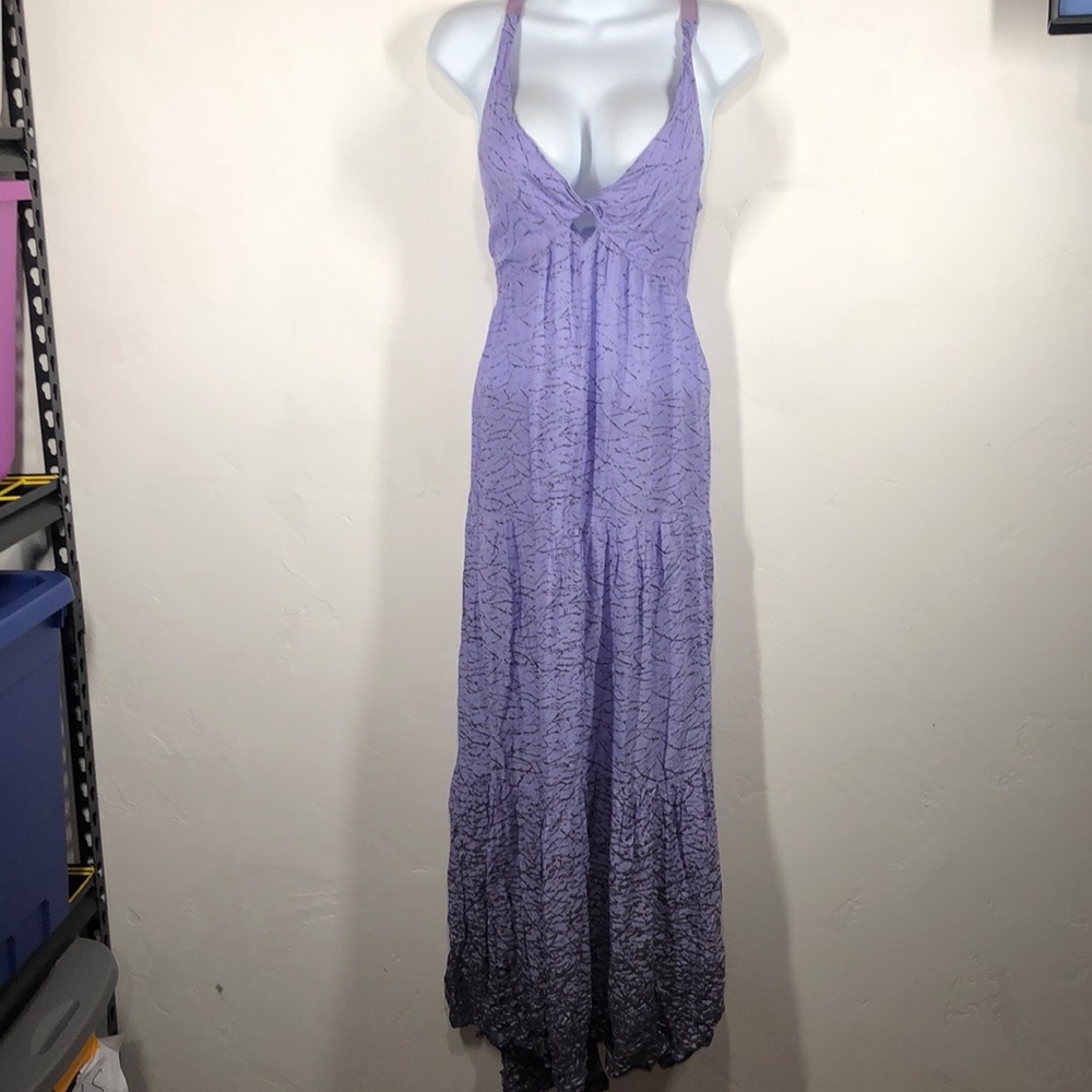 Art Gecko purple maxi dress size M/L